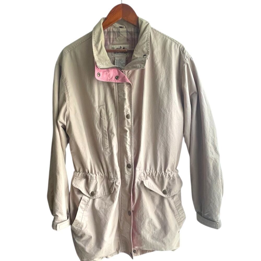 Vintage Northern Reflections Utility Jacket Women’s Size Med Pink Plaid Lined